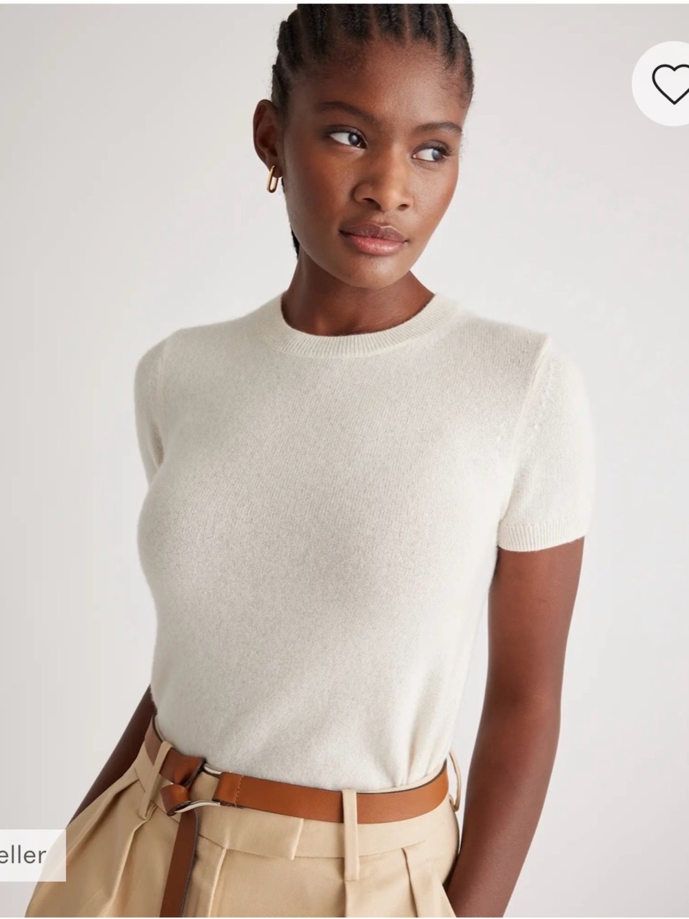 NWT Quince Mongolian Cashmere Tee - Picture 2 of 5